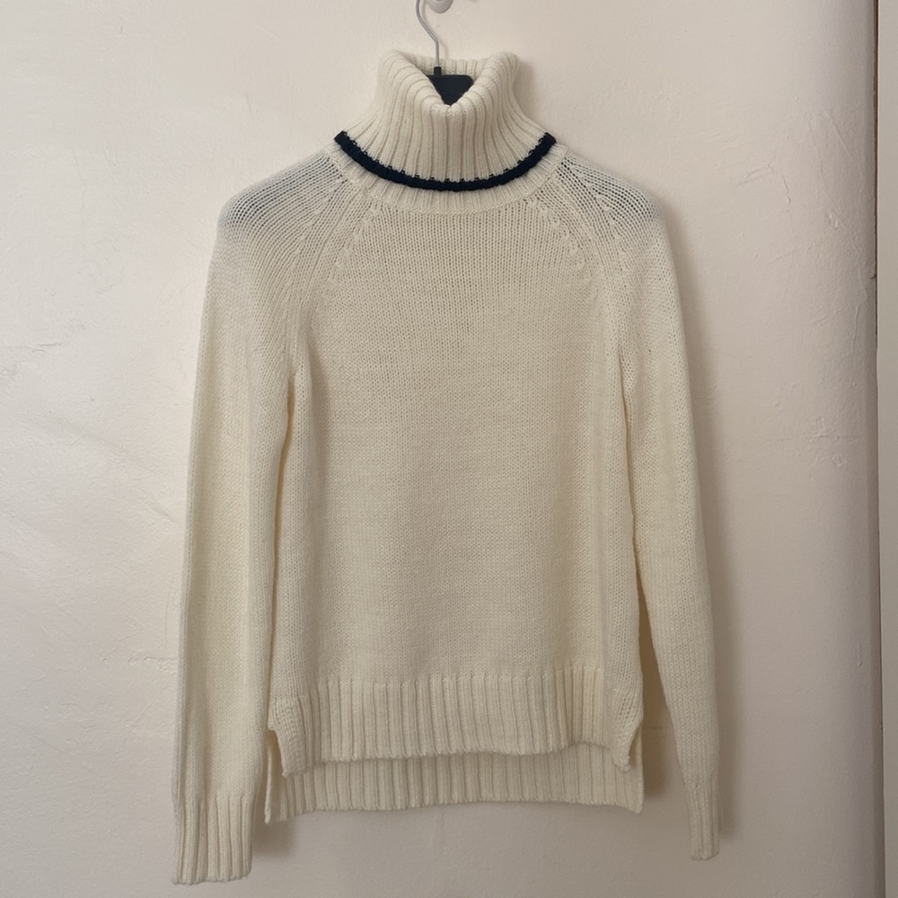 NWOT Uniqlo Ines De La Fressange Turtleneck Off White Sweater Size S